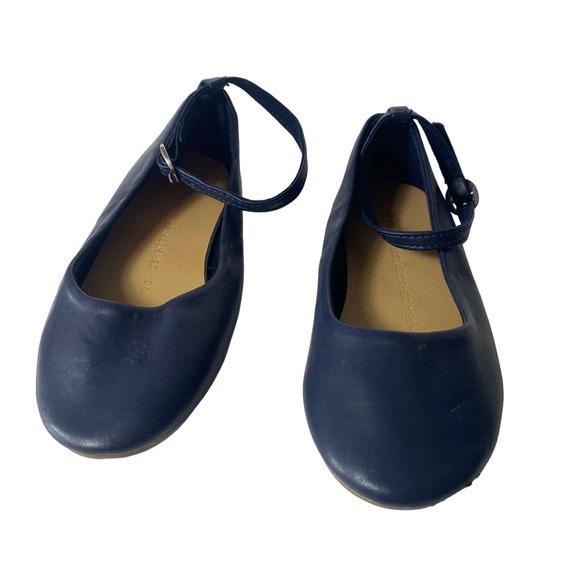 Gap Navy Blue Uniform Ankle Strap Flat Sandals Size 10 Toddler Girls - Picture 5 of 8